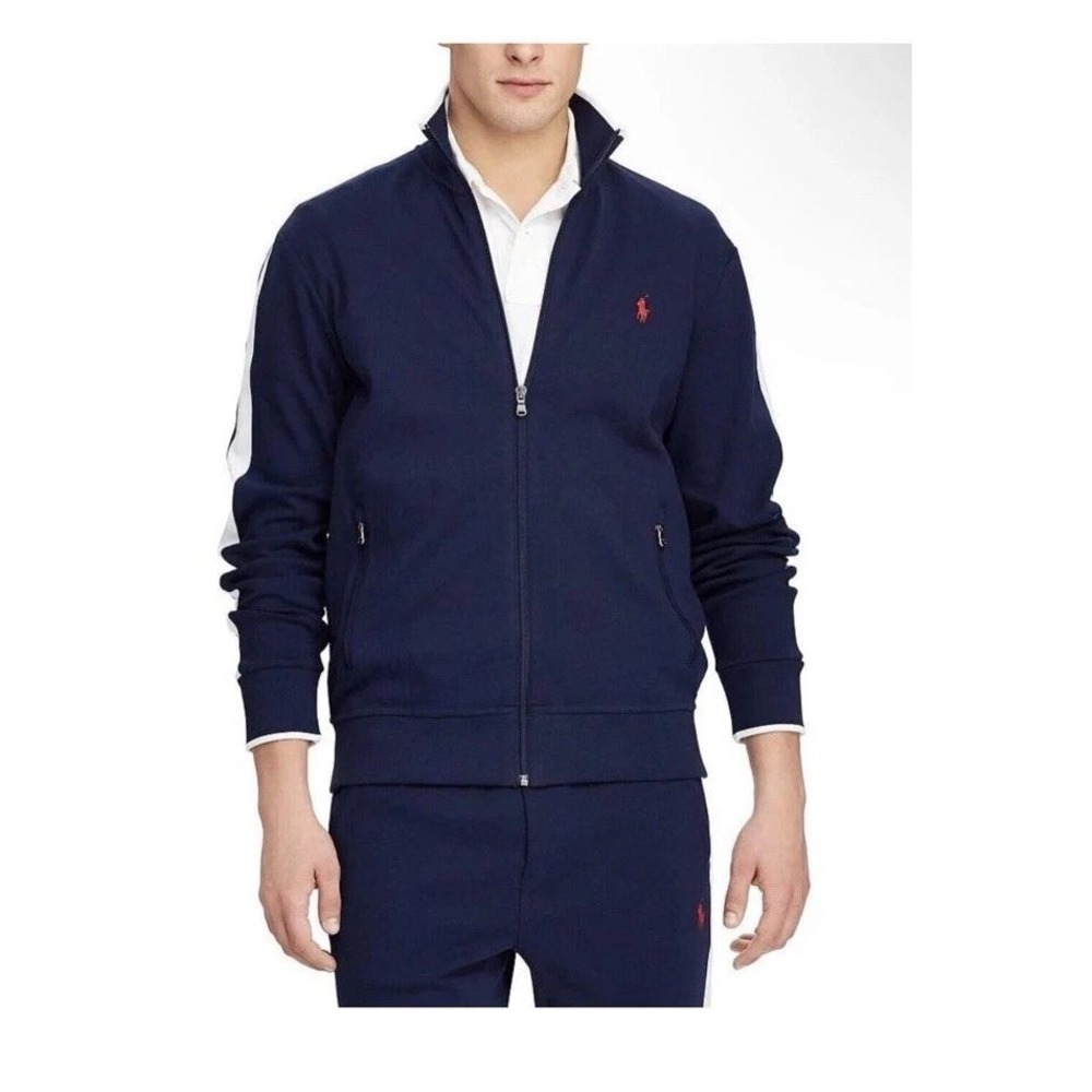 Polo Ralph Lauren Mens 3XB Navy Blue Full Zip Track Jacket Core Replen  NWT